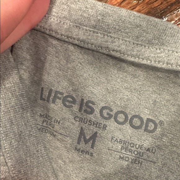 Life Is Good Gray T-Shirt with Graphic - Picture 3 of 3